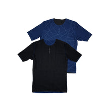 Load image into Gallery viewer, Reversible Base Layer: Black / Blue Random Lines (Men's) *XS & S only*