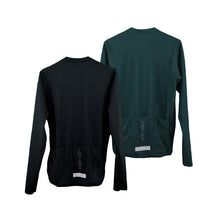 Load image into Gallery viewer, Reversible Slim Fit Long Sleeve Jersey: Black / Dark Green (Men's)
