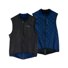 Load image into Gallery viewer, Windproof Reversible Gilet: Black / Blue (Men's) *XS & S only*