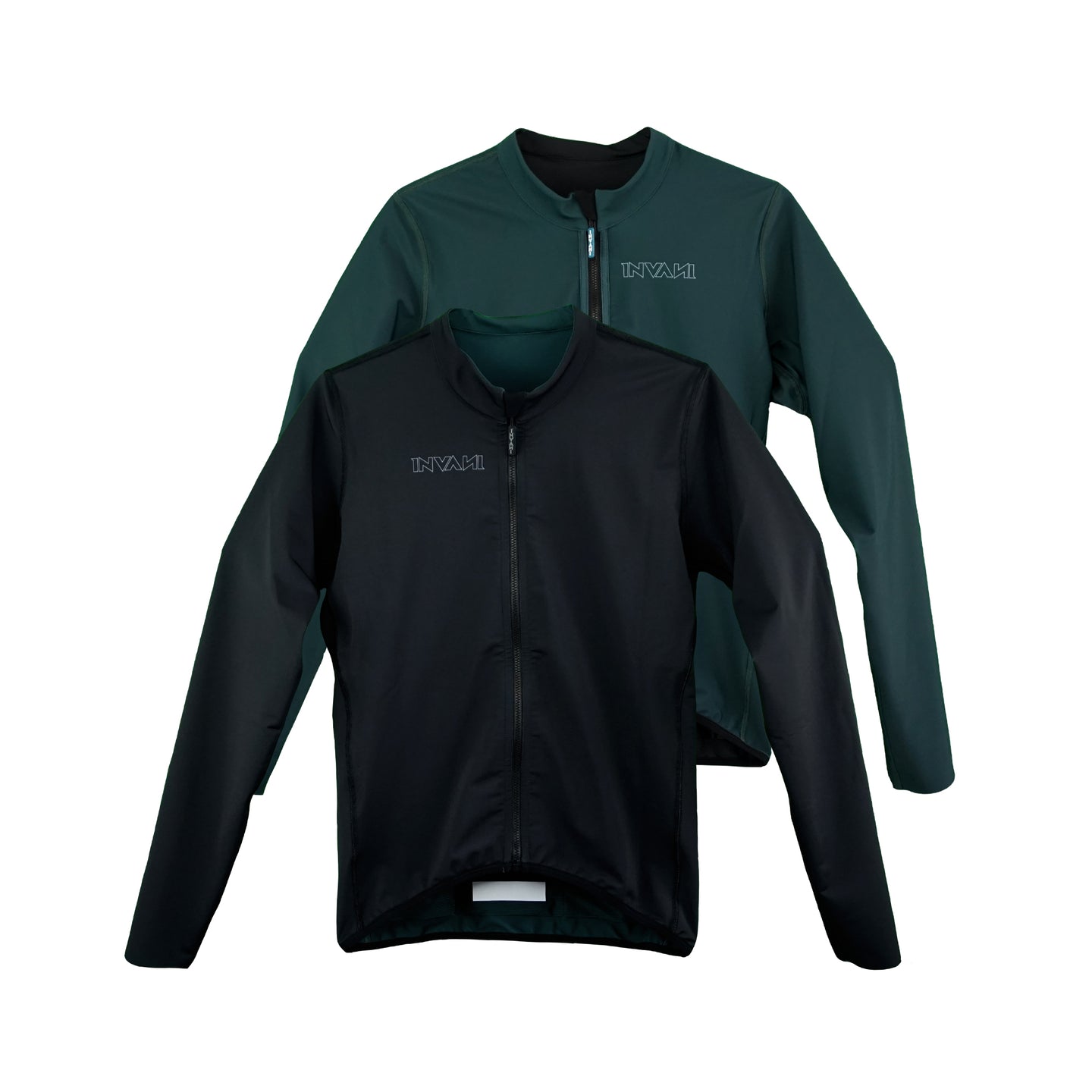 Reversible Slim Fit Long Sleeve Jersey: Black / Dark Green (Men's)