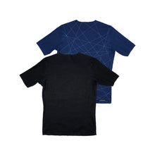 Load image into Gallery viewer, Reversible Base Layer: Black / Blue Random Lines (Men&#39;s)
