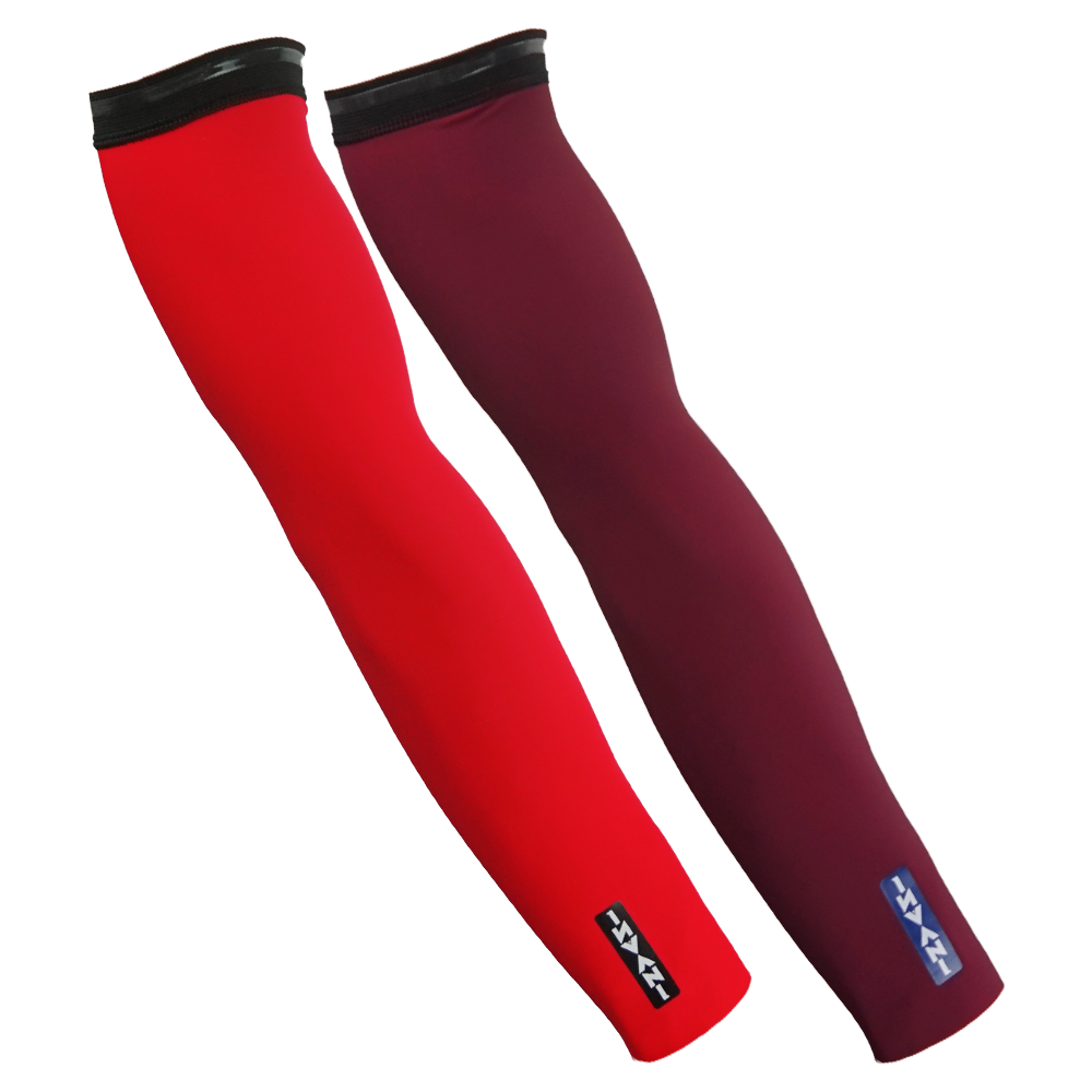 Reversible Arm Warmers: Red / Burgundy (Women's)